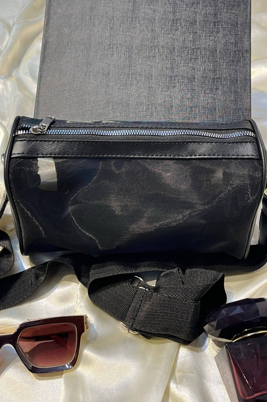 کیف دوشی زنانه مدل توری همراه بند بلند همرنگ