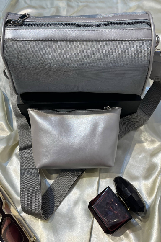 کیف دوشی زنانه مدل توری همراه بند بلند همرنگ