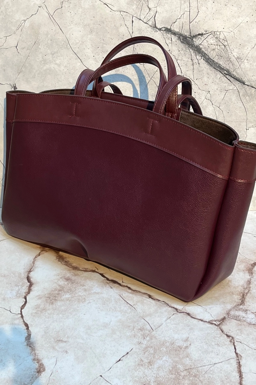 کیف دستی سایز بزرگ زنانه برند زارا 2دسته همراه کیف آرایشی