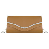 کیف دستی زنانه مجلسی مدل نگینی همراه بند بلند زنجیری