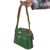 کیف دوشی زنانه مدل 3زیپ برند سوسن همراه بند بلند چرمی