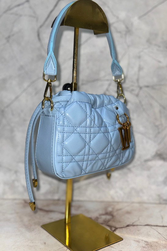 کیف دوشی چرمی زنانه برند دیور مدل اویز دار همراه بند بلند