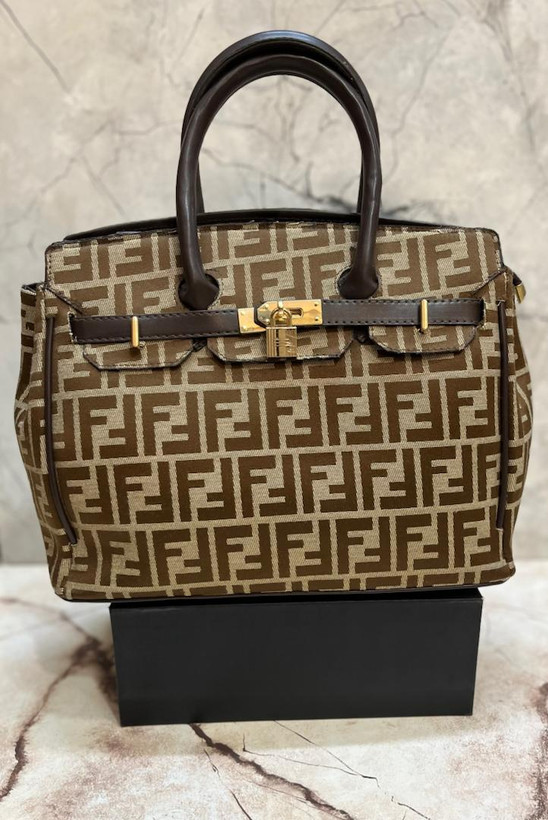 کیف دستی زنانه طرح هرمس مدل قفل دار همراه بند بلند چرمی