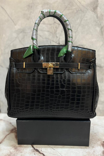 کیف دستی زنانه طرح هرمس مدل قفل دار همراه بند بلند چرمی