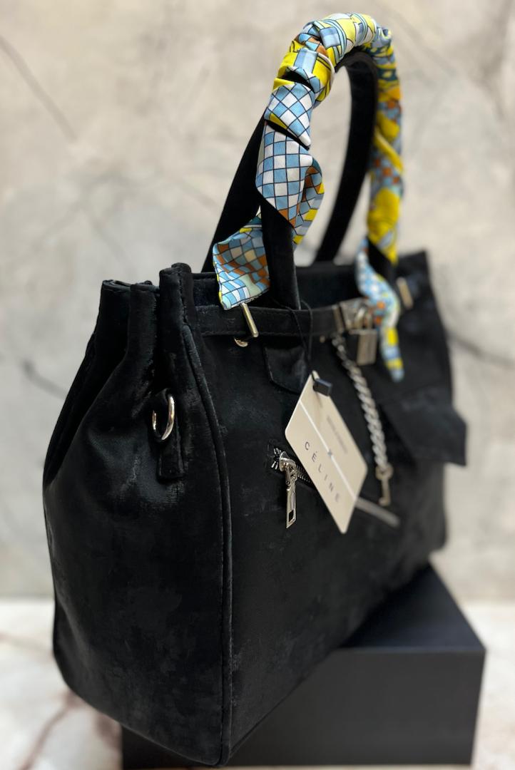 کیف دستی زنانه طرح هرمس مدل قفل دار همراه بند بلند چرمی